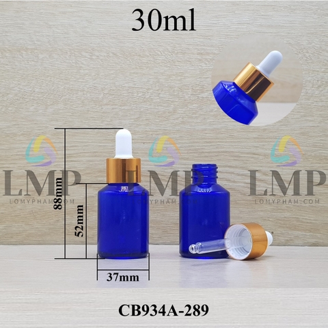 Chai thủy tinh vát nắp bóp khoen nhôm 30ml