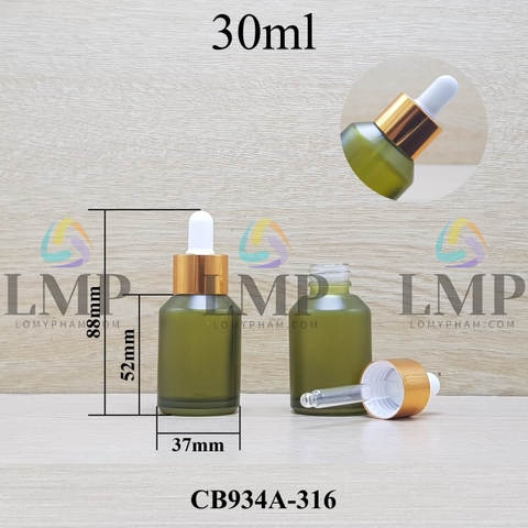 Chai thủy tinh vát nắp bóp khoen nhôm 30ml