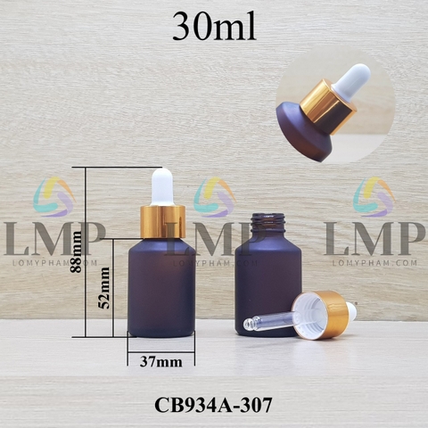 Chai thủy tinh vát nắp bóp khoen nhôm 30ml