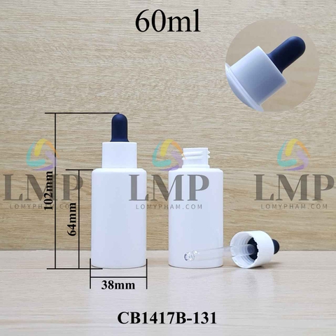 Chai PETG vai ngang nắp bóp khoen nhựa 60ml