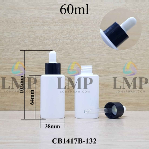 Chai PETG vai ngang nắp bóp khoen nhựa 60ml