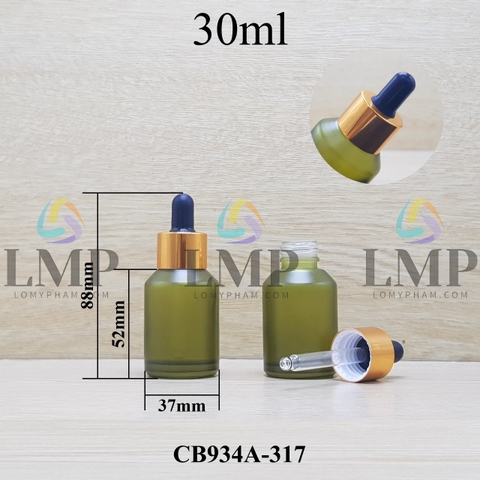 Chai thủy tinh vát nắp bóp khoen nhôm 30ml