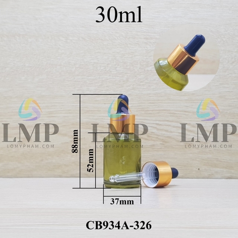 Chai thủy tinh vát nắp bóp khoen nhôm 30ml