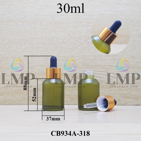 Chai thủy tinh vát nắp bóp khoen nhôm 30ml