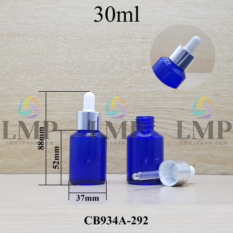 Chai thủy tinh vát nắp bóp khoen nhôm 30ml