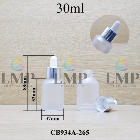 Chai thủy tinh vát nắp bóp khoen nhôm 30ml