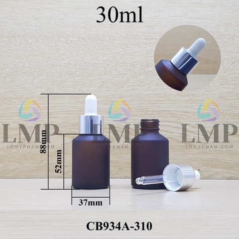 Chai thủy tinh vát nắp bóp khoen nhôm 30ml
