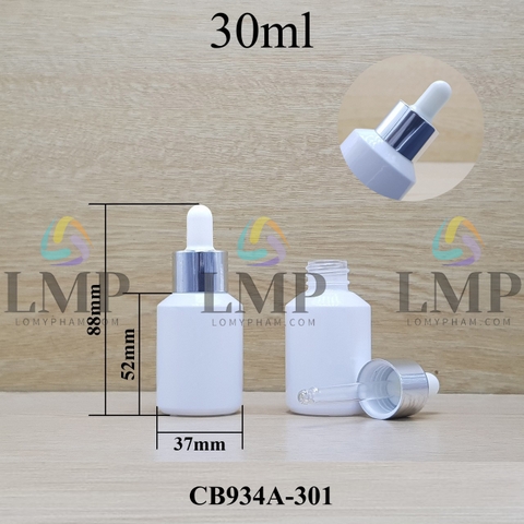 Chai thủy tinh vát nắp bóp khoen nhôm 30ml