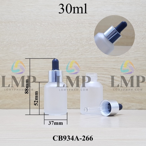Chai thủy tinh vát nắp bóp khoen nhôm 30ml