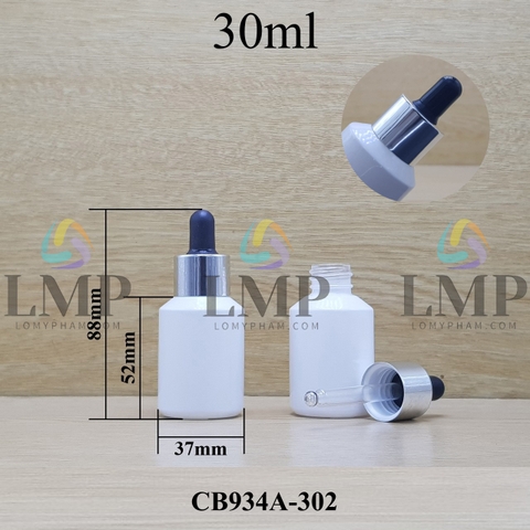 Chai thủy tinh vát nắp bóp khoen nhôm 30ml