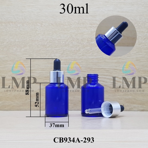 Chai thủy tinh vát nắp bóp khoen nhôm 30ml