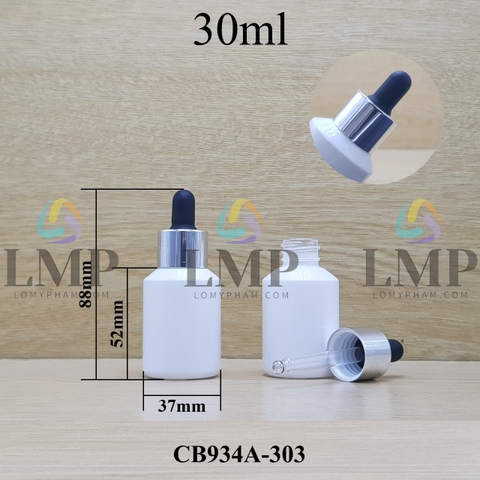 Chai thủy tinh vát nắp bóp khoen nhôm 30ml
