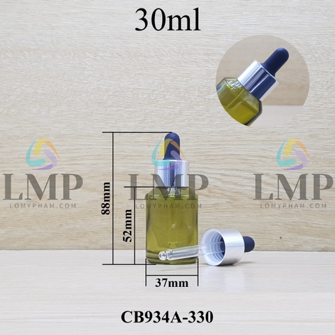Chai thủy tinh vát nắp bóp khoen nhôm 30ml