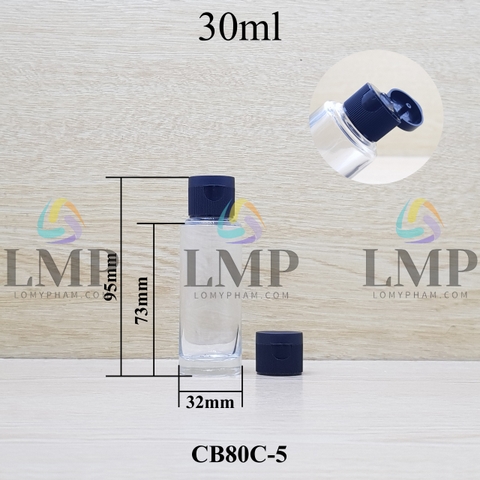 Chai thủy tinh nắp bật sọc