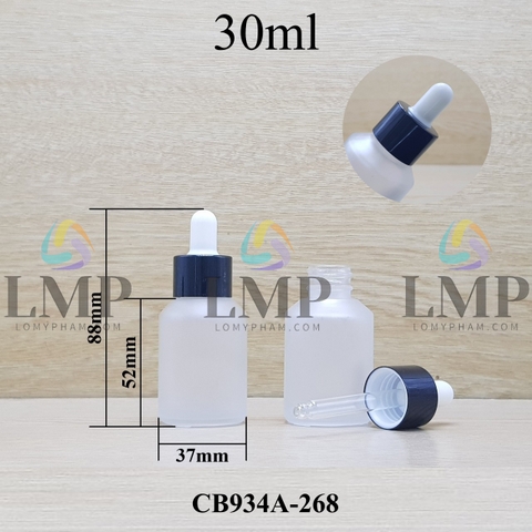 Chai thủy tinh vát nắp bóp khoen nhôm 30ml