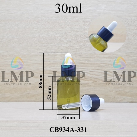 Chai thủy tinh vát nắp bóp khoen nhôm 30ml