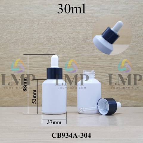 Chai thủy tinh vát nắp bóp khoen nhôm 30ml