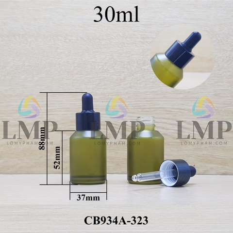 Chai thủy tinh vát nắp bóp khoen nhôm 30ml