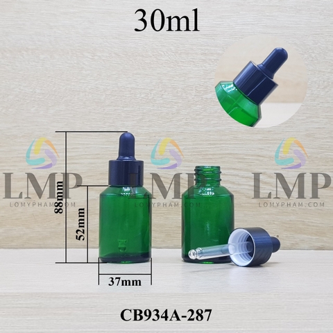 Chai thủy tinh vát nắp bóp khoen nhôm 30ml