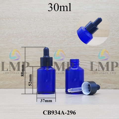 Chai thủy tinh vát nắp bóp khoen nhôm 30ml