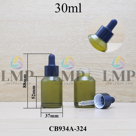 Chai thủy tinh vát nắp bóp khoen nhôm 30ml