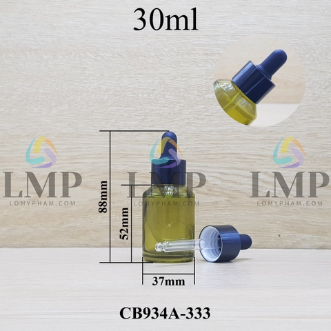 Chai thủy tinh vát nắp bóp khoen nhôm 30ml