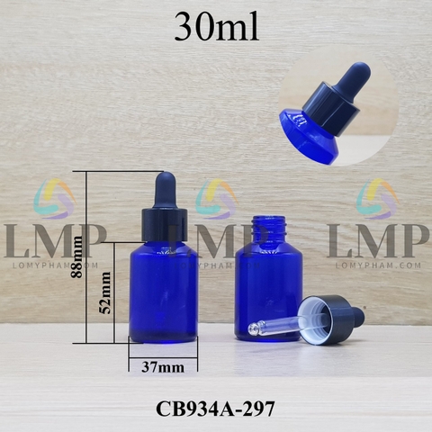 Chai thủy tinh vát nắp bóp khoen nhôm 30ml