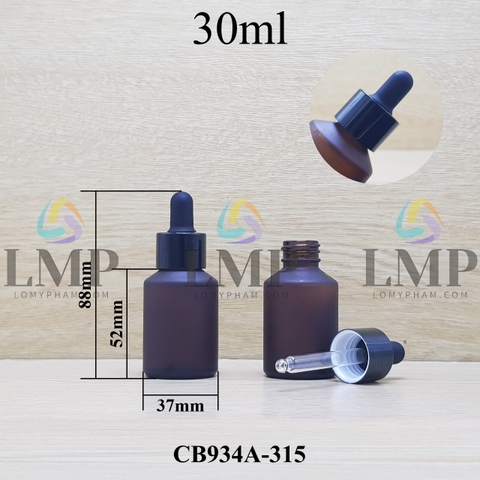 Chai thủy tinh vát nắp bóp khoen nhôm 30ml