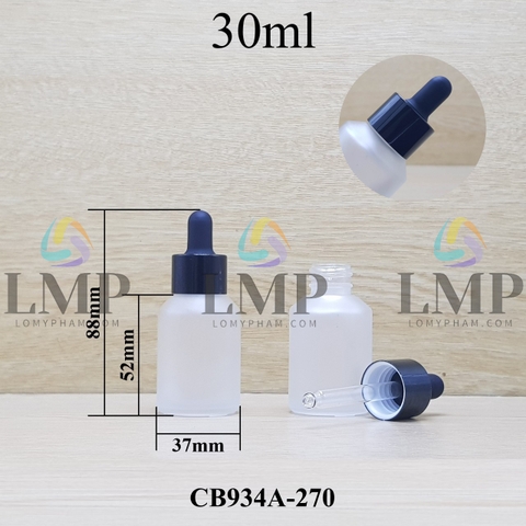 Chai thủy tinh vát nắp bóp khoen nhôm 30ml
