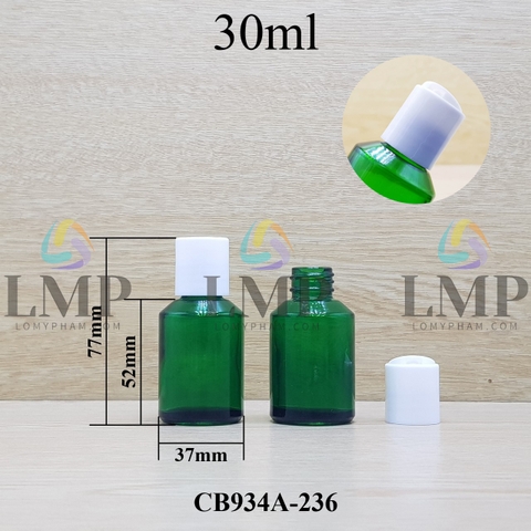 Chai thủy tinh vát nắp nhấn 30ml