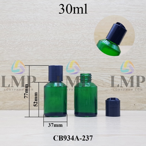 Chai thủy tinh vát nắp nhấn 30ml