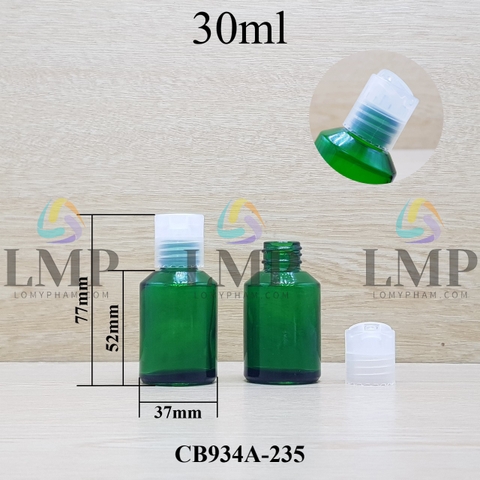Chai thủy tinh vát nắp nhấn 30ml