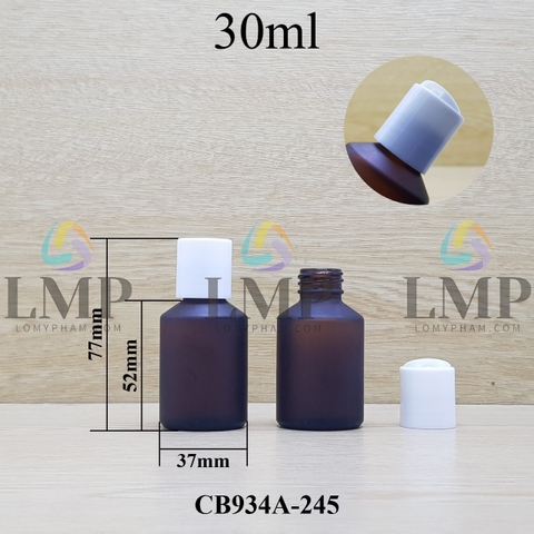 Chai thủy tinh vát nắp nhấn 30ml