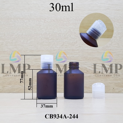Chai thủy tinh vát nắp nhấn 30ml