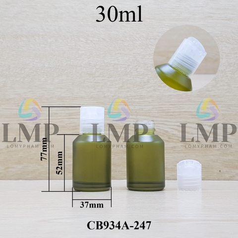 Chai thủy tinh vát nắp nhấn 30ml