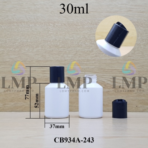 Chai thủy tinh vát nắp nhấn 30ml
