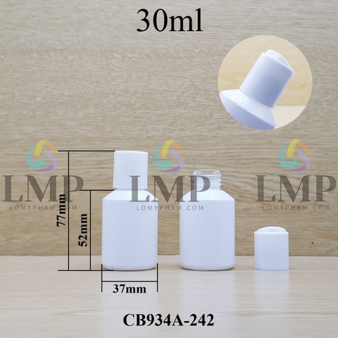 Chai thủy tinh vát nắp nhấn 30ml