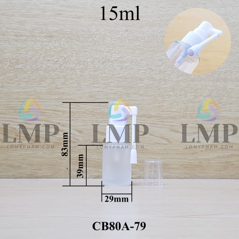 Chai thủy tinh đầu xịt mũi 360 độ