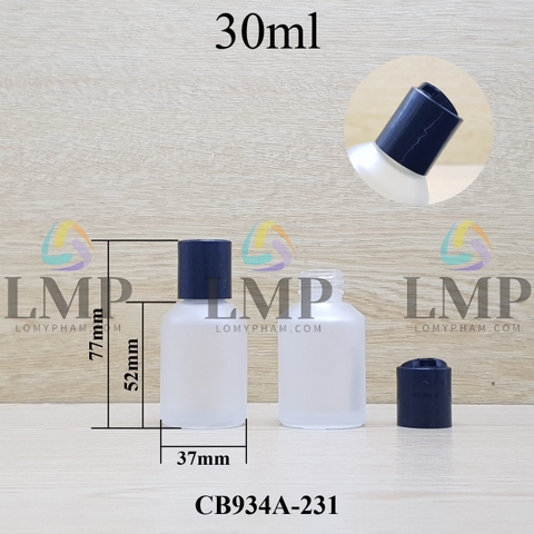 Chai thủy tinh vát nắp nhấn 30ml