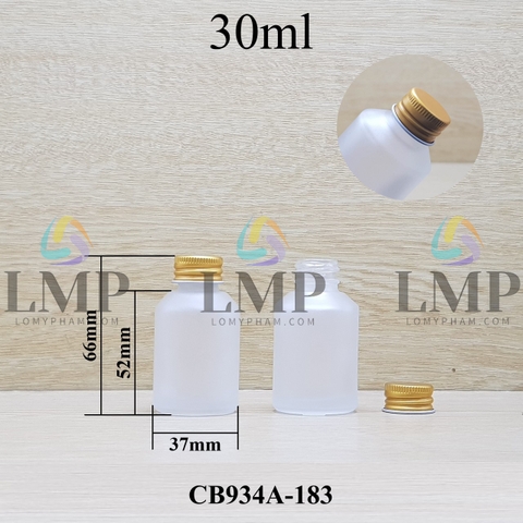 Chai thủy tinh vát nắp nhôm cuốn 30ml