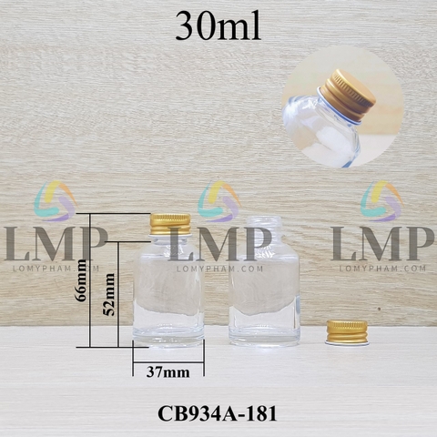 Chai thủy tinh vát nắp nhôm cuốn 30ml