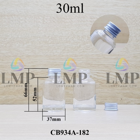 Chai thủy tinh vát nắp nhôm cuốn 30ml