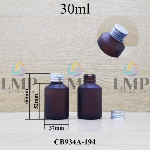 Chai thủy tinh vát nắp nhôm cuốn 30ml