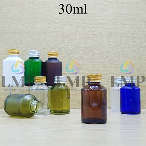 Chai thủy tinh vát nắp nhôm cuốn 30ml