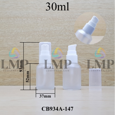 Chai thủy tinh vát đầu xịt giọt 1 viền 30ml