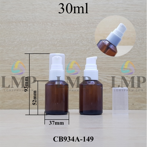 Chai thủy tinh vát đầu xịt giọt 1 viền 30ml