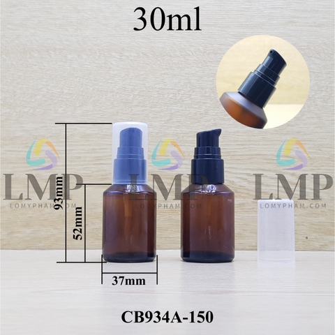 Chai thủy tinh vát đầu xịt giọt 1 viền 30ml