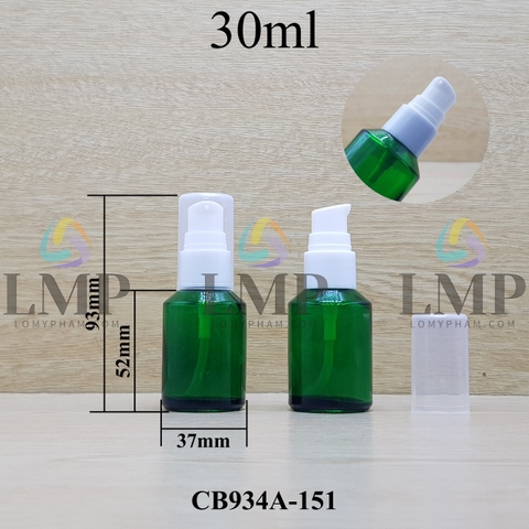 Chai thủy tinh vát đầu xịt giọt 1 viền 30ml