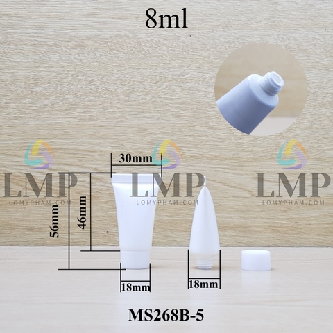 Tuýp nhựa miệng tuýp 6mm nắp vặn 8ml