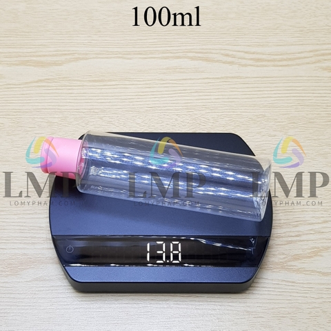 Chai PET vai ngang nắp bật trơn mờ 100ml